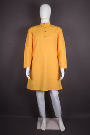 Kesariya Full Sleeves Long Kurta with Self Striped