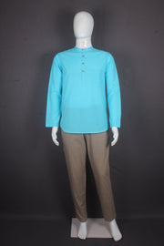 Handwoven Cotton Half Slevees Short Kurta