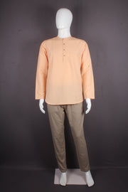 Handwoven Cotton Half Slevees Short Kurta