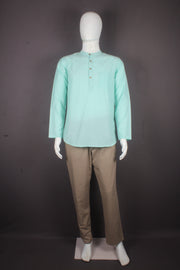 Handwoven Cotton Half Slevees Short Kurta