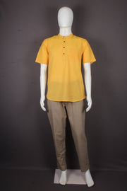 Handwoven Cotton Half Sleeves Short Kurta