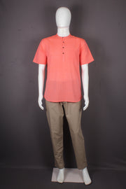 Handwoven Cotton Half Sleeves Short Kurta