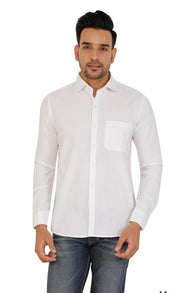 Men's White Full Sleeves Shirt