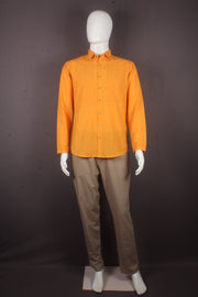 Men's Marigold yellow Full Slevees Shirt