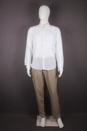 Men's White Full Slevees Shirt