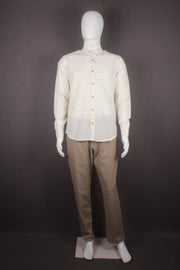 Men's Cream Full Slevees Shirt