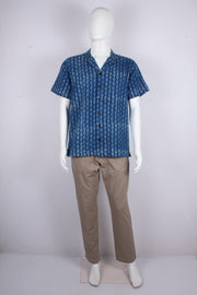 Dabu Hand Block Printed Half Sleeves Shirt