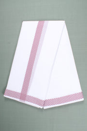 Handwoven Cotton Dhoti Dupatta Set with Dobby Border