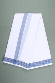 Handwoven Cotton Dhoti Dupatta Set with Dobby Border