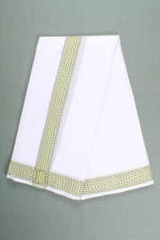 Handwoven Cotton Dhoti Dupatta Set with Dobby Border