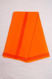 Orange Kids Dhoti Dupatta with Red Border