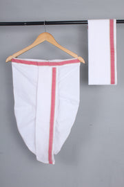 Handwoven Cotton Bal Dhoti & Dupatta Set