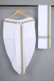 Handwoven Cotton Bal Dhoti & Dupatta Set
