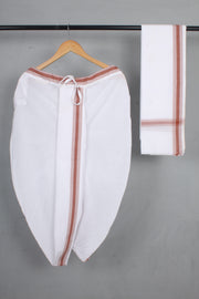 Handwoven Cotton Bal Dhoti & Dupatta Set