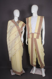 Elegant Dhoti Dupatta Set for Men and Saree for Women