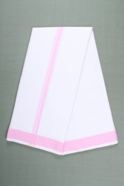Handwoven Cotton Dhoti Dupatta Set with Dobby Border