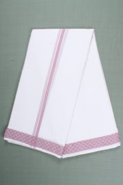 Handwoven Cotton Dhoti Dupatta Set with Dobby Border