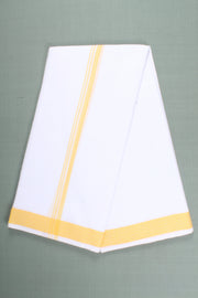 Handwoven Cotton Dhoti Dupatta Set with Dobby Border