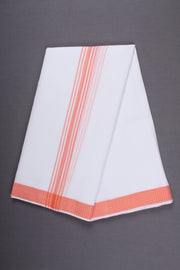 Handwoven Cotton Dhoti Dupatta Set with Dobby Border
