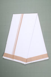Handwoven Cotton Dhoti Dupatta Set with Dobby Border