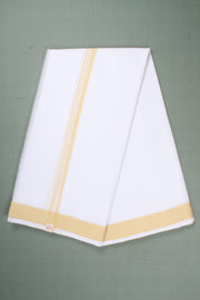 Handwoven Cotton Dhoti Dupatta Set with Dobby Border