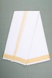 Handwoven Cotton Dhoti Dupatta Set with Dobby Border