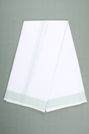 Handwoven Cotton Dhoti Dupatta Set with Dobby Border
