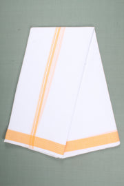 Handwoven Cotton Dhoti Dupatta Set with Dobby Border