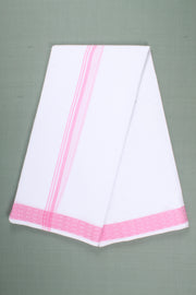 Handwoven Cotton Dhoti Dupatta Set with Dobby Border