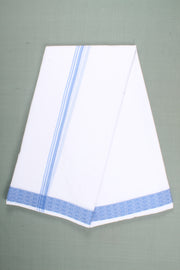Handwoven Cotton Dhoti Dupatta Set with Dobby Border