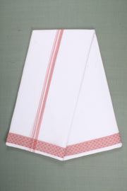 Handwoven Cotton Dhoti Dupatta Set with Dobby Border