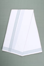 Handwoven Cotton Dhoti Dupatta Set with Self Line