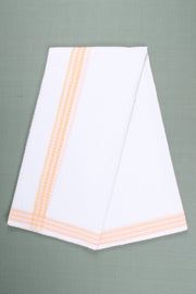 Handwoven Cotton Dhoti Dupatta Set with Self Line