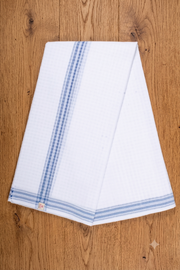 Handwoven Cotton Dhoti Dupatta Set with Self Check