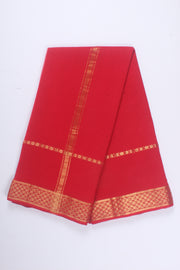 Handwoven Cotton Dhoti Dupatta Set with Dobby Border