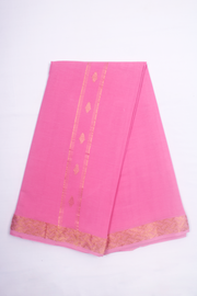 Magenta Dobby Dhoti Dupatta with Golden Zari Border and Butis