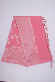 Pink and Silver Zari Jacquard Dhoti Dupatta