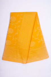 Yellow and White Jacquard Dhoti Dupatta