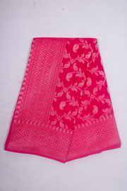 Magenta and White Jacquard Dhoti Dupatta