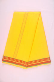 Yellow Dhoti Dupatta with Green and Red Border