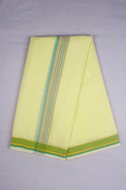 Neon Yellow Dhoti Dupatta with Green and Yellow Border