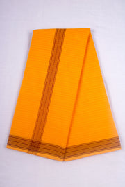 Orange Lining Dhoti Dupatta with Brown Border