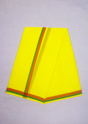 Yellow Dhoti Dupatta with Red and Green Border
