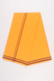 Kesariya Dhoti with Maroon Border
