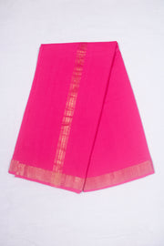 Magenta Dhoti Dupatta with Golden Zari Border