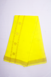 Yellow Dhoti Dupatta with Golden Zari Border and Butis