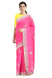 Hand Embroidered Zardozi Saree