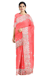 Hand Embroidered Zardozi Saree