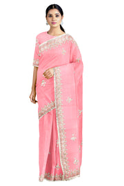 Hand Embroidered Zardozi Saree