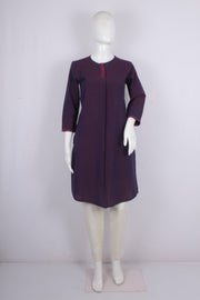 Purple Hand Embroidered Long Kurti